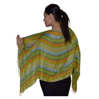 Colorful Stripes Shawl - Lime