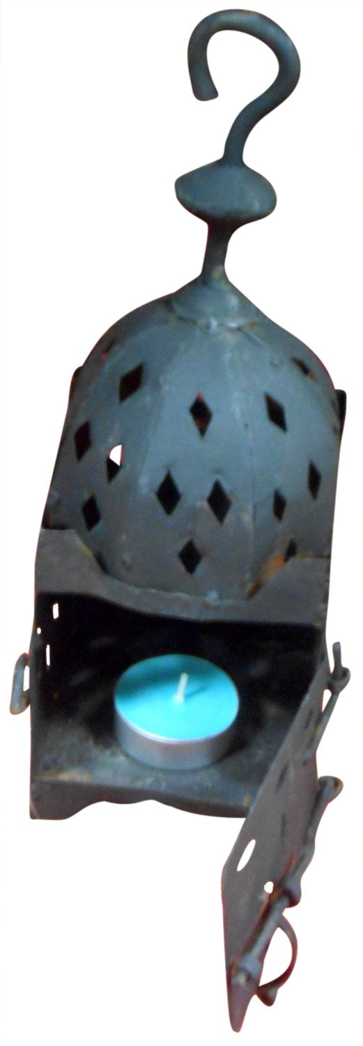 Small Moroccan Fnar Lantern Rustic Black