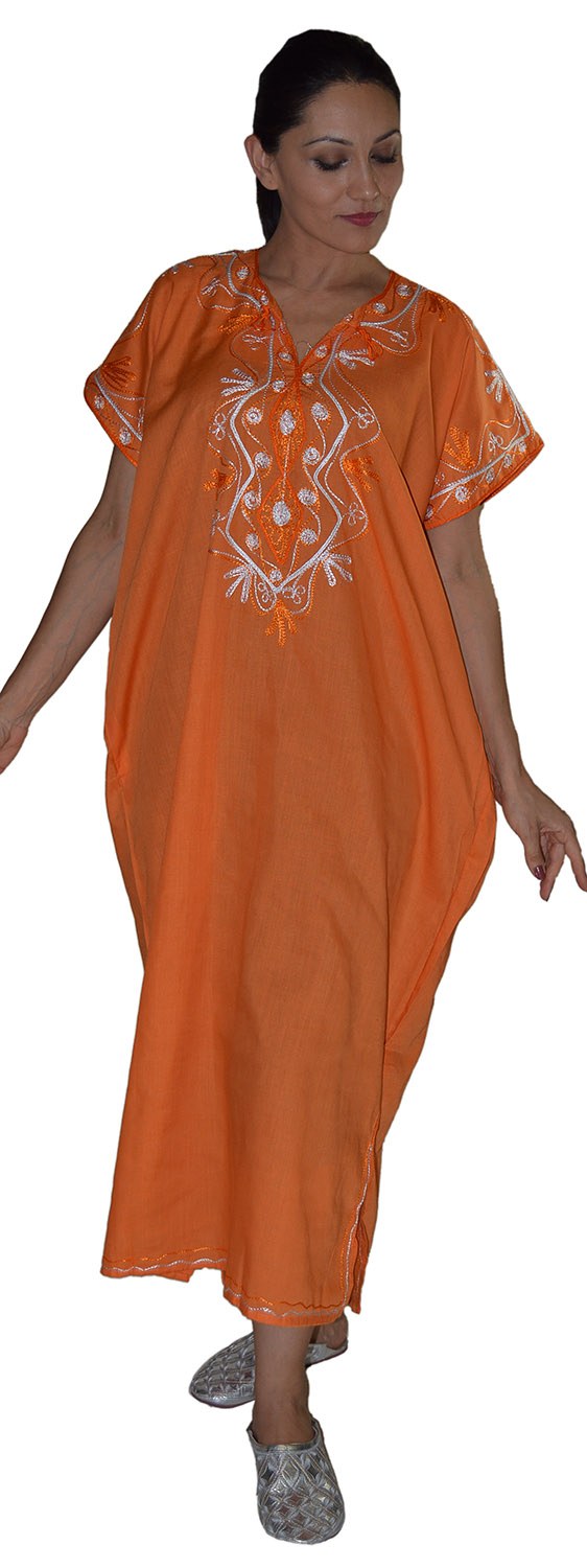 Sofia Moroccan Woman Casual Kaftan - Orange