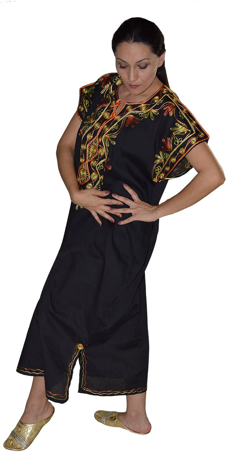 Sofia Moroccan Woman Casual Kaftan - Black