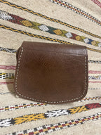 Studded Leather Coin Purse Brown Arch