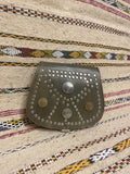 Studded Leather Coin Purse Olive