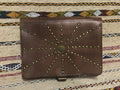 Sun Studded Leather Crossbody Purse Brown - Brown