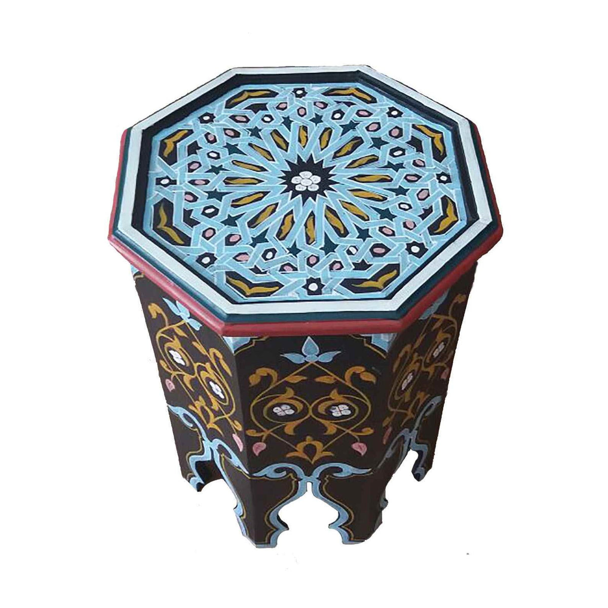 Handmade Wood Painted Table - Black