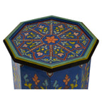 Handmade Wood Painted Table - Blue