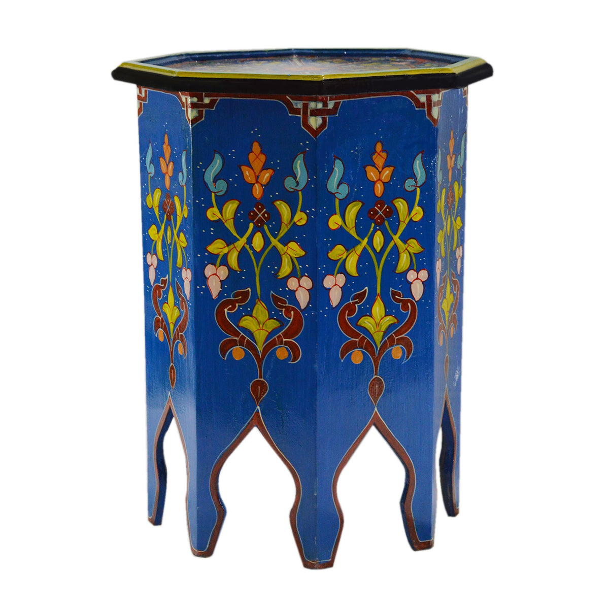 Handmade Wood Painted Table - Blue