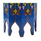 Handmade Wood Painted Table - Blue