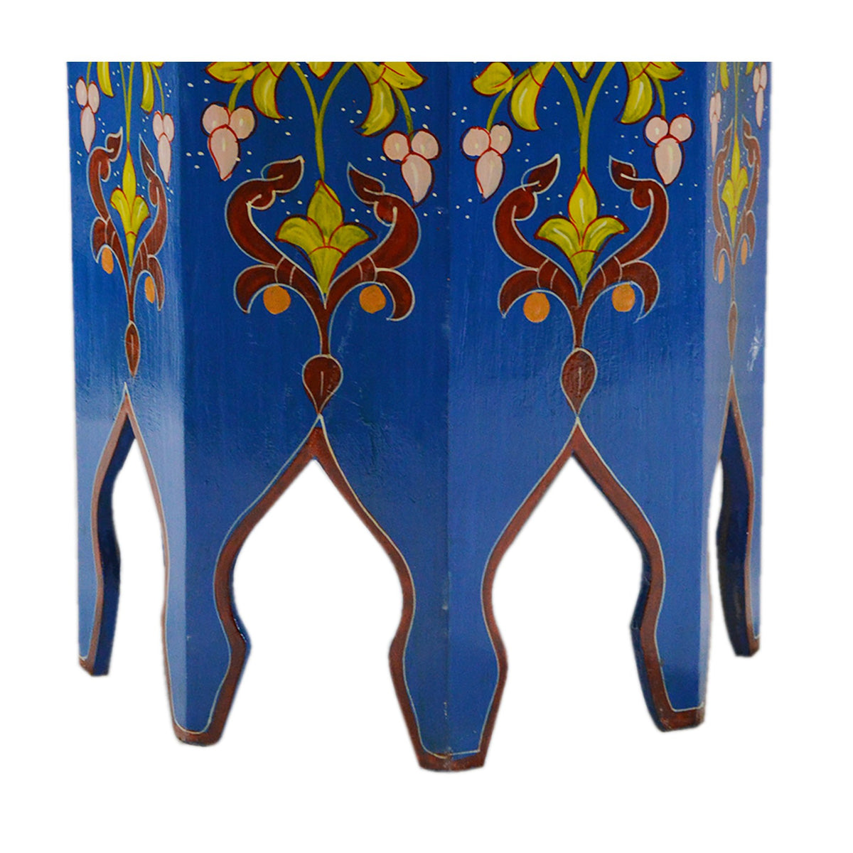 Handmade Wood Painted Table - Blue