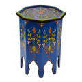 Handmade Wood Painted Table - Blue
