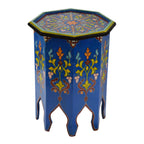 Handmade Wood Painted Table - Blue