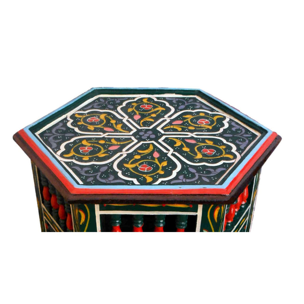 Moucharabi Wood Table Handmade - Green