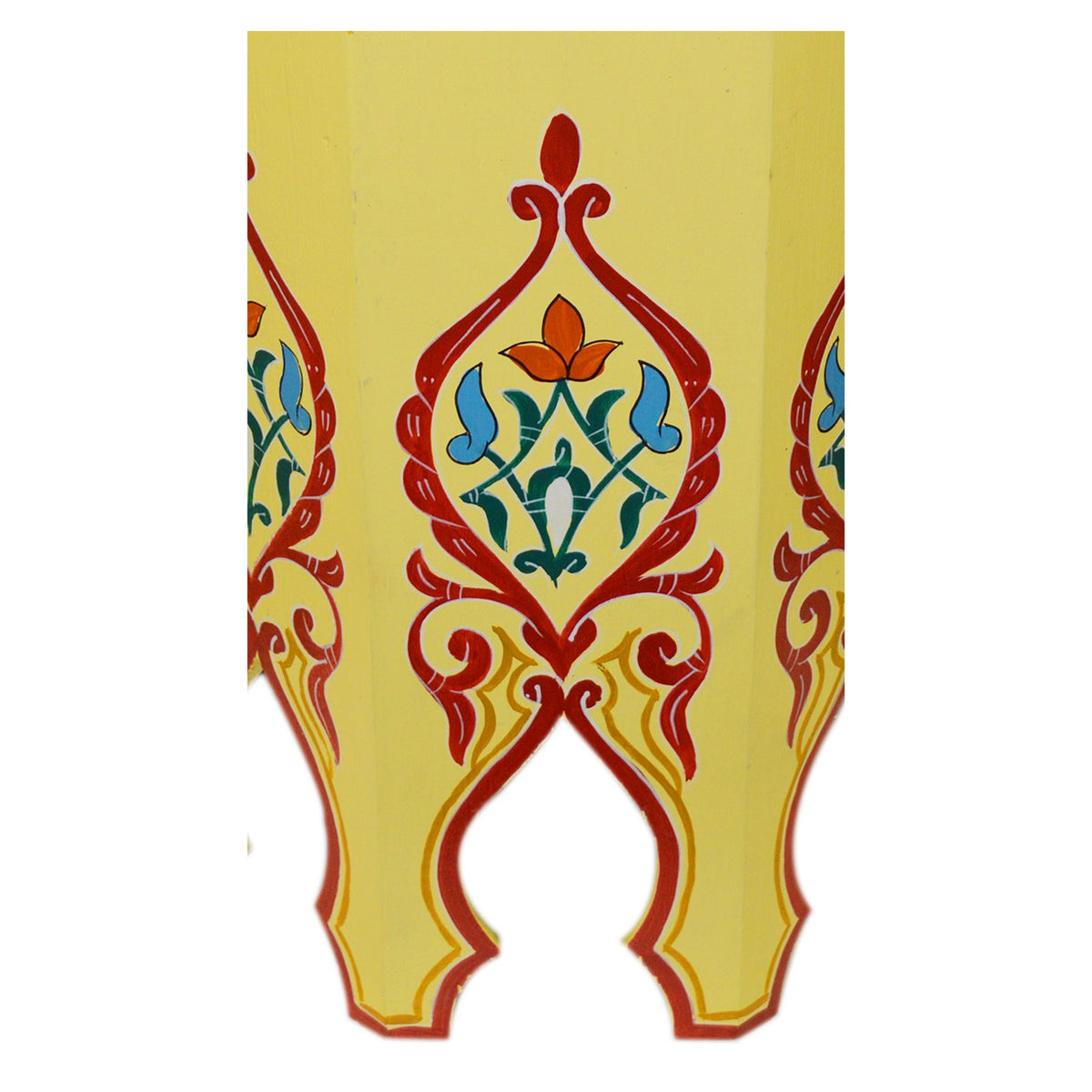 Handmade Wood Painted Table - Yellow