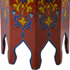 Handmade Wood Painted Table - Red