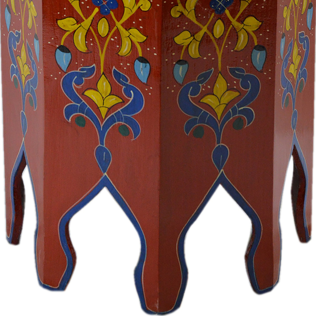 Handmade Wood Painted Table - Red