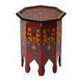 Handmade Wood Painted Table - Red