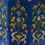 Tall Handmade Wood Table Painted - Blue