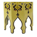 Tall Handmade Wood Table Painted - Light Yellow