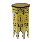Tall Handmade Wood Table Painted - Light Yellow