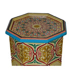 Tall Handmade Wood Table Painted - Beige