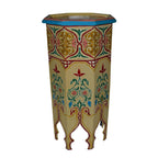 Tall Handmade Wood Table Painted - Beige