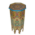 Tall Handmade Wood Table Painted - Beige