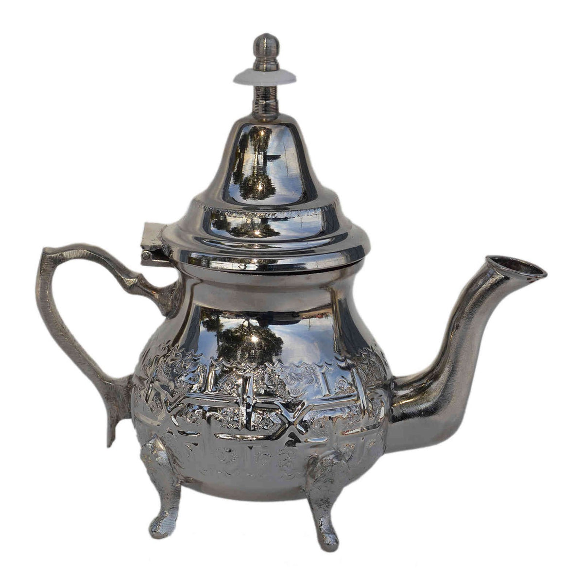 Fez Hand Carved Serving Tea Pot Small-0