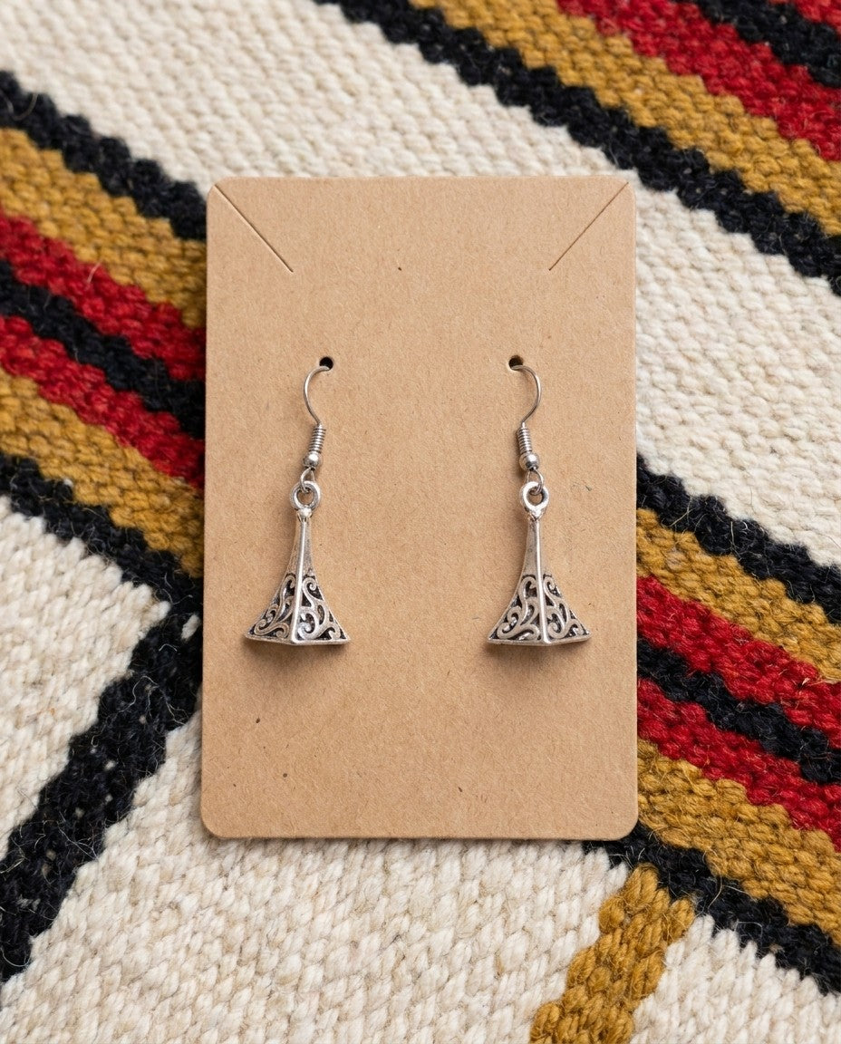 Tourifel Filigree Tower Earrings Silver