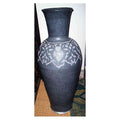 Tadelakt Gray Tall Vase -0