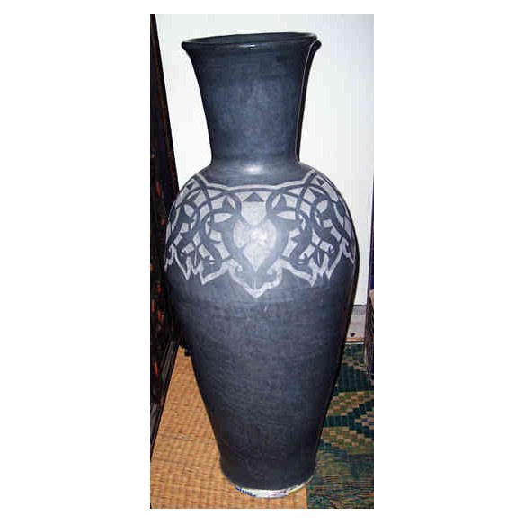 Tadelakt Gray Tall Vase -0