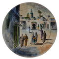 Village Medina Street Hand Painted Ceramic Plate X-Large 14 inches
