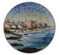 Village Seaside Ramparts Hand Painted Ceramic Plate X-Large 14 inches