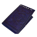 Medium Leather Bi fold Handmade Wallet - Blue