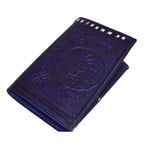 Medium Leather Bi fold Handmade Wallet - Blue