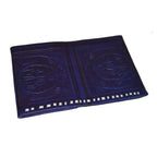 Medium Leather Bi fold Handmade Wallet - Blue