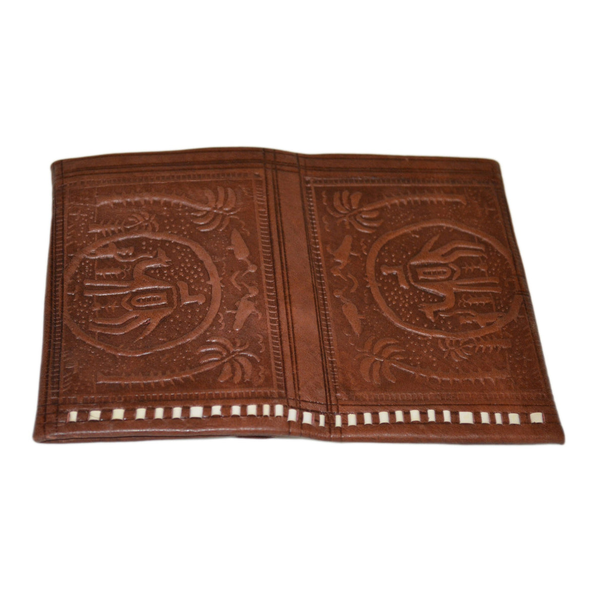 Medium Leather Bi fold Handmade Wallet - Dark Brown