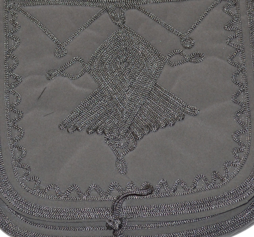 Yasmina Large Embroidered Suede Purse Gray - Gray