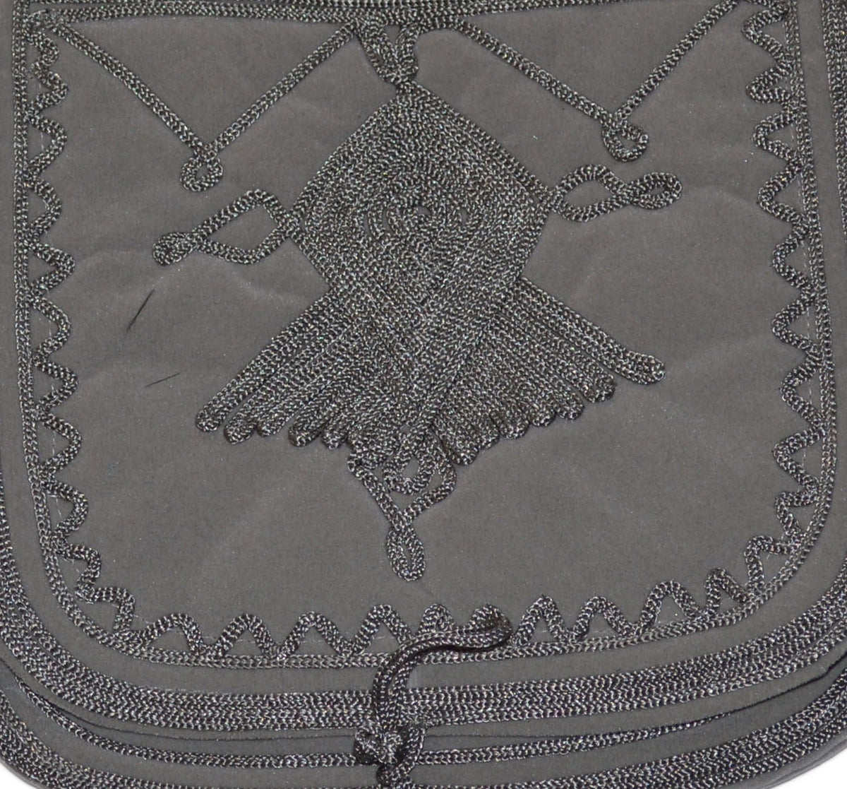Yasmina Large Embroidered Suede Purse Gray - Gray
