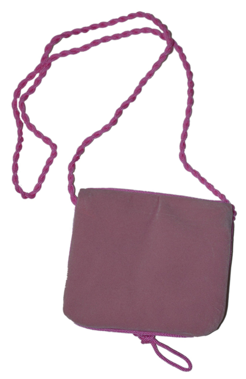 Yasmina Small Embroidered Suede Purse - Pink