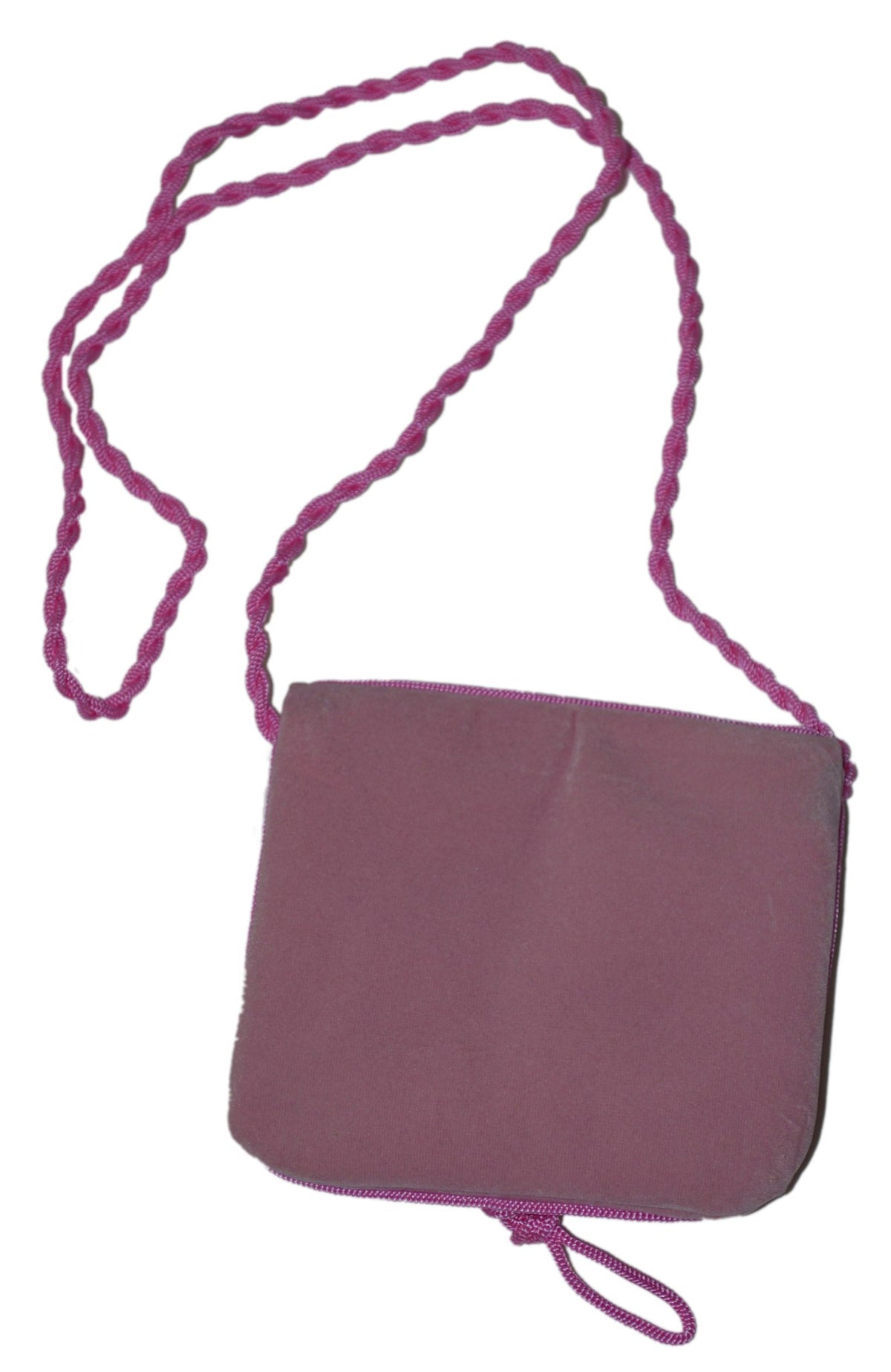 Yasmina Small Embroidered Suede Purse - Pink