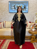 Zineb Moroccan Woman Casual Kaftan - Black