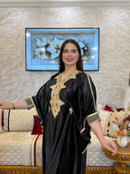 Zineb Moroccan Woman Casual Kaftan - Black