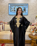 Zineb Moroccan Woman Casual Kaftan - Black