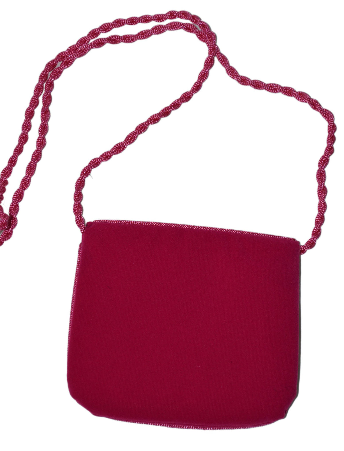 Zineb Small Embroidered Suede Purse Fuchsia - Fuchsia