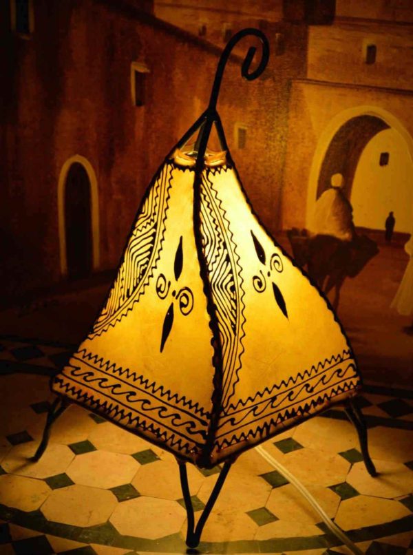 Henna Leather Lamp Yellow -0