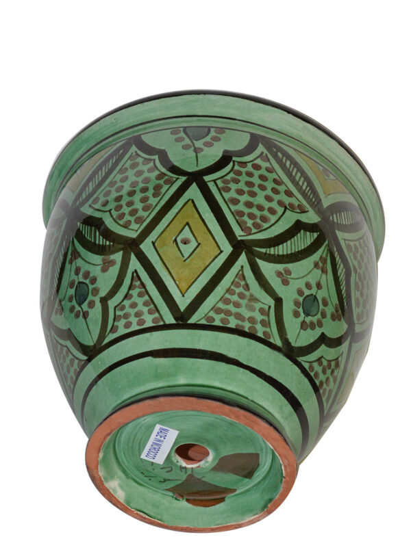 Safi Green Handmade Ceramic Large Flower Pot