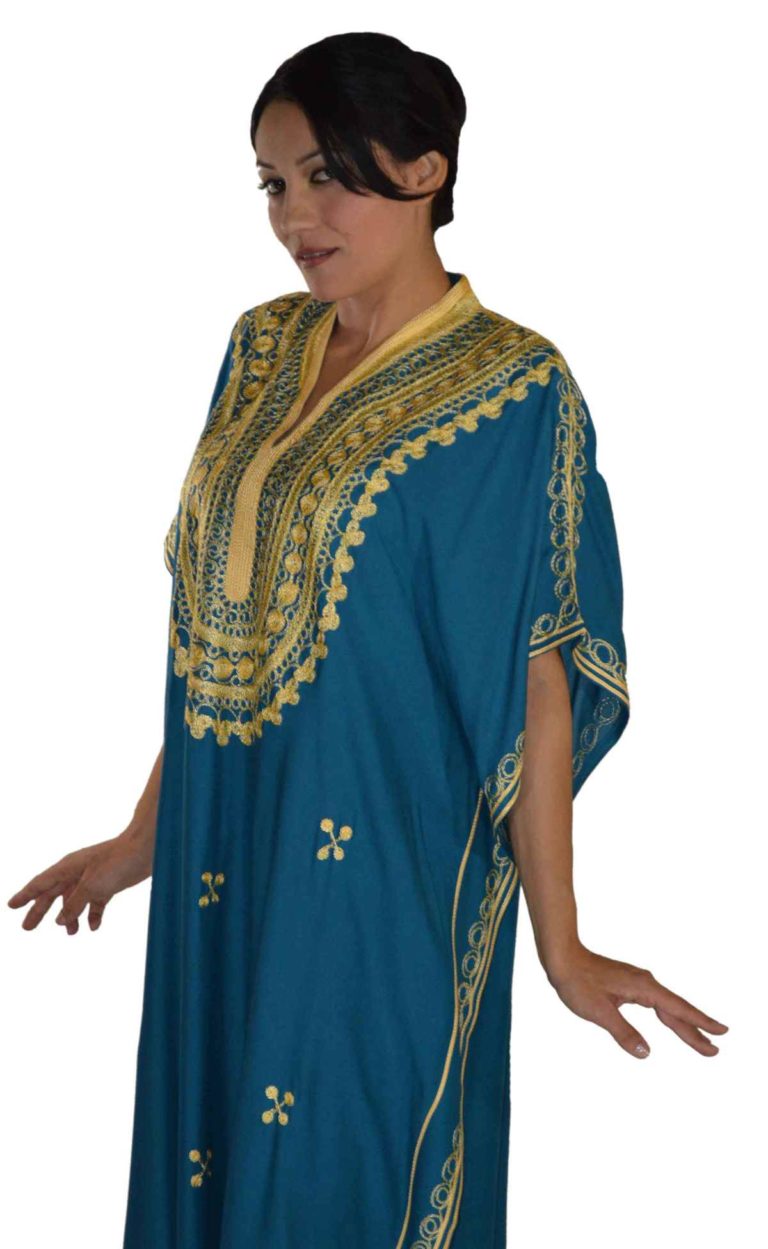 Kaltoum Caftan Blue - Treasure of Morocco