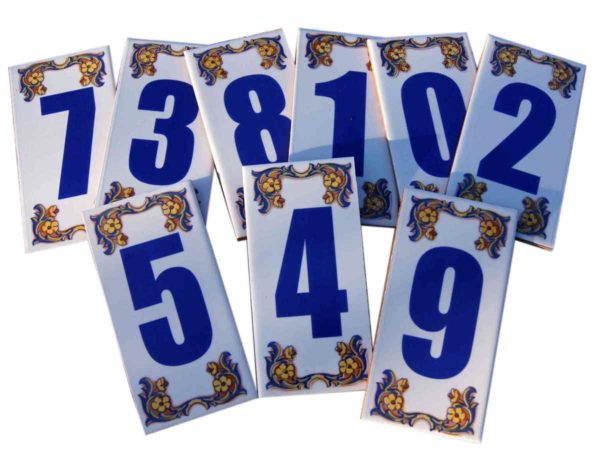 Decorative House Numbers Ceramic Tile number 9-2196