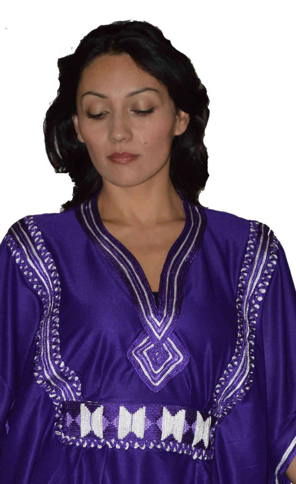 Fatima Handmade Caftan Purple -1265