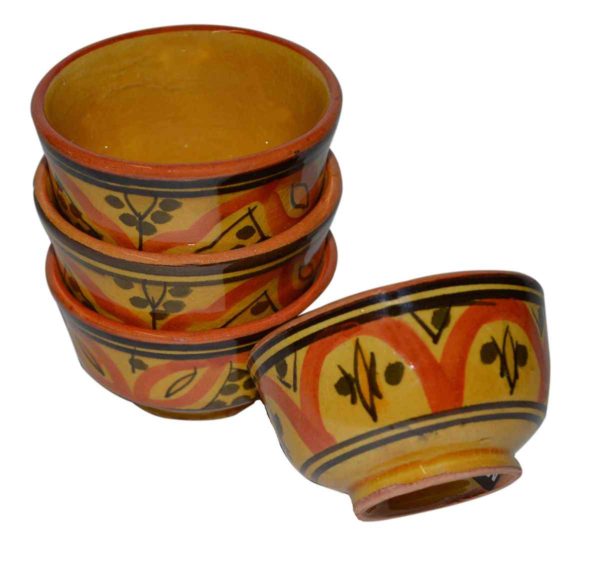 Yellow Ceramic Serving Set of Four Bowl-2168
