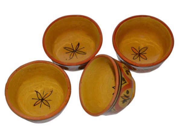 Yellow Ceramic Serving Set of Four Bowl-0